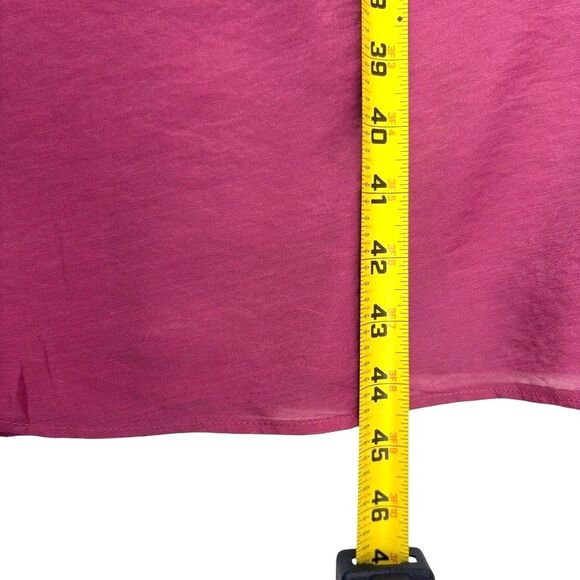 And Now This Sleeveless Shirt Dress Maxi Raspberry Pink Flowy Airy Romantic XL - Picture 15 of 16